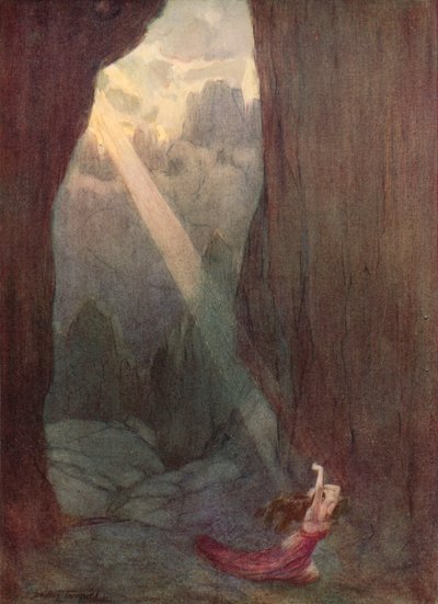 Gennem dalen (farve litho) af C. Dudley (after) Tennant
