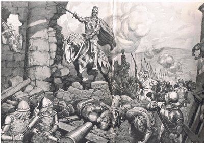 Henry V at the Siege of Harfleur, illustration fra 