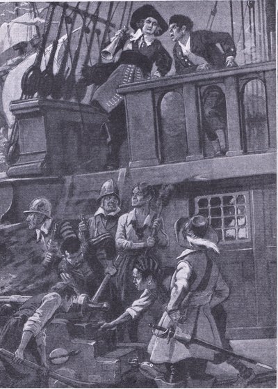 Hvordan general Blake udkæmpede søslag, illustration fra 
