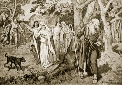 Mødet mellem Kenneth og Fenella, 993, illustration fra 
