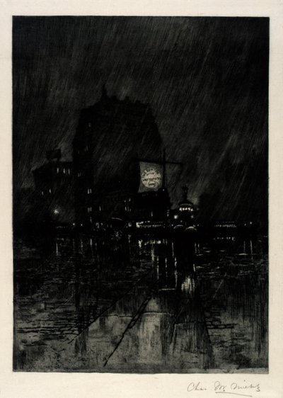 Regnfuld aften, Madison Square af C. F. William Mielatz