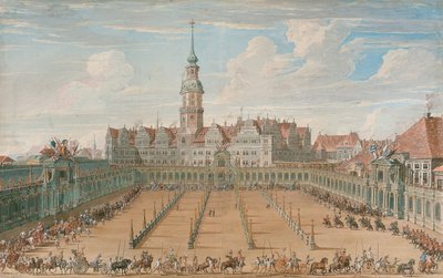 Parade af damernes ringløb den 6. juni 1709 i Dresden, 1710 af C. H. Fritzsche