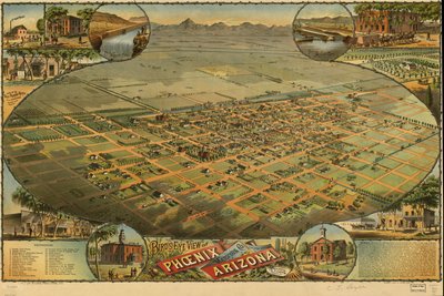 Fugleperspektiv af Phoenix, Maricopa Co., Arizona. af C. J.; Byrnes Dyer