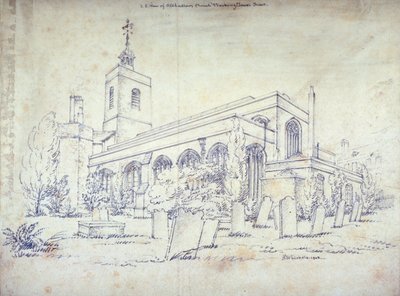 All Hallows-by-the-Tower Church, London, 1803 af C John M Whichelo