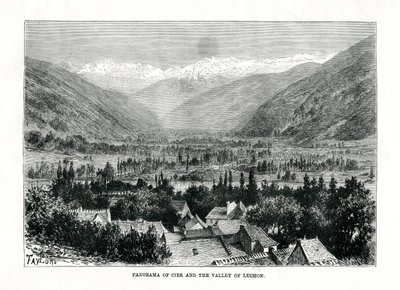 Cier og dalen Bagneres-de-Luchon, Frankrig, c1879. af C. Laplante