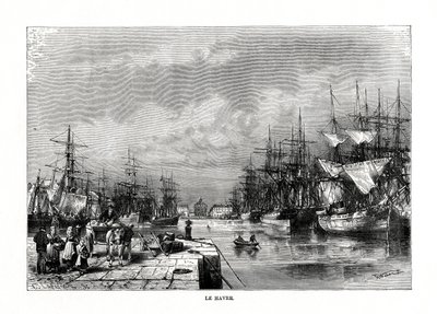 Le Havre, Normandiet, Nordfrankrig, 1879 af C. Laplante