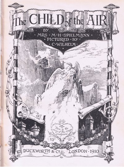 Titelsidedesign fra The Child of the Air pub.af Duckworth af C. Wilhelm