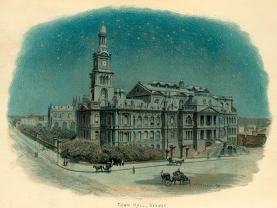 Rådhus, Sydney, New South Wales, Australien, 1896. af C. Wilkinson