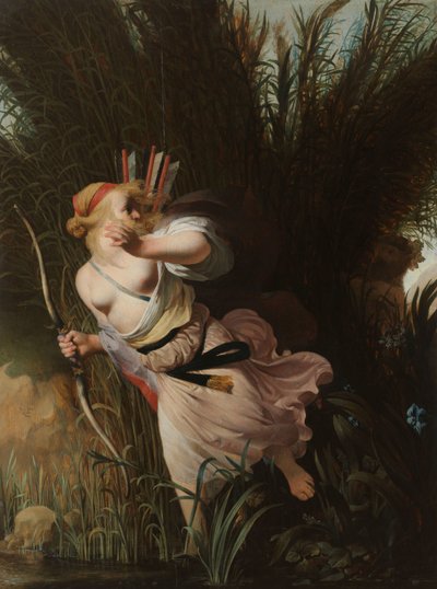 Pan og Syrinx af Cesar Boetius van Everdingen