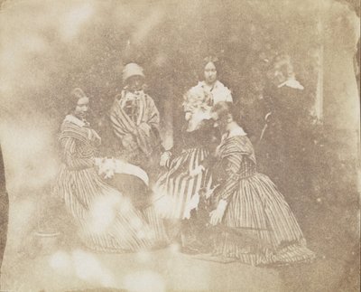 34. Kunstneriske grupper i forskellige stillinger, ca. 1845. af Calvert Jones