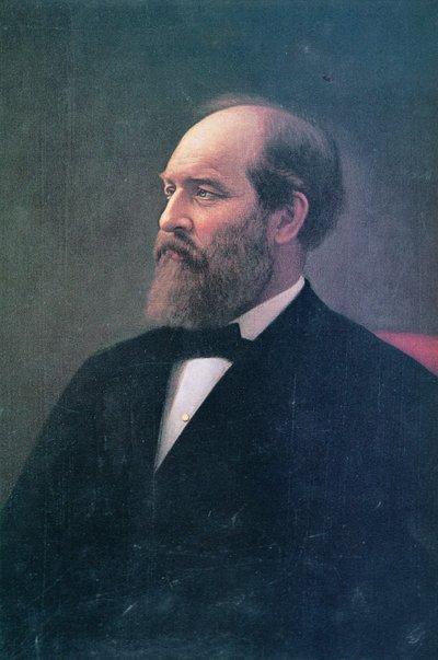 James A. Garfield (1831-81) (olie på lærred) af Calvin Curtis