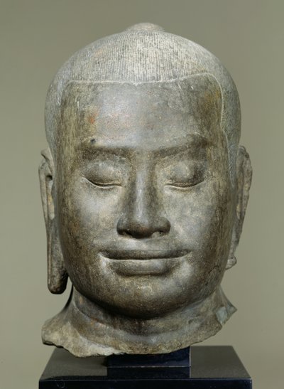 Leder af kong Jayavarman VII (r.1181-c.1220) (bronze) af Cambodian School
