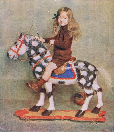 Pigen med træhesten, illustration fra My Magazine af Camille Boiry