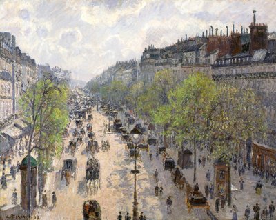Boulevard Montmartre, forår, 1897 af Camille Jacob Pissarro