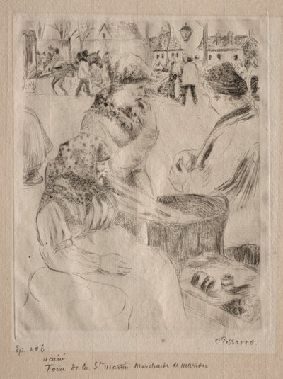 Kastanjeforhandler, 1878. af Camille Jacob Pissarro