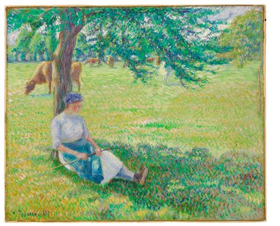 Cowgirl, Eragny, 1887 af Camille Jacob Pissarro