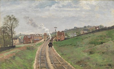 Lordship Lane Station, Dulwich, 1871 af Camille Jacob Pissarro