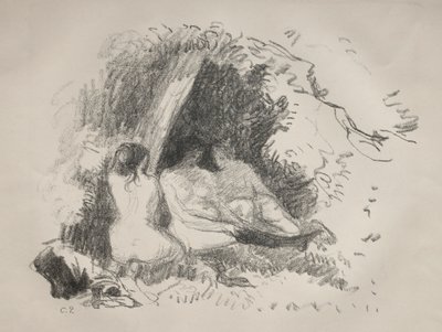 Nøgne kvinder, ca. 1896. af Camille Jacob Pissarro