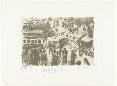 Place du Havre Place du Havre i Paris på Z (titel på objekt) af Camille Jacob Pissarro