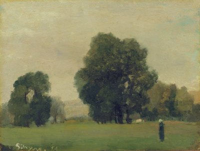 Engene i La Roche-Guyon, 1859 af Camille Jacob Pissarro