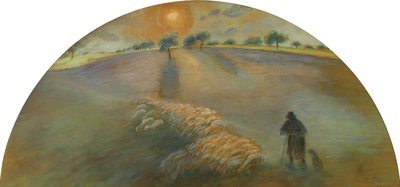 Hyrde og får; Berger et Moutons, 1890 af Camille Jacob Pissarro