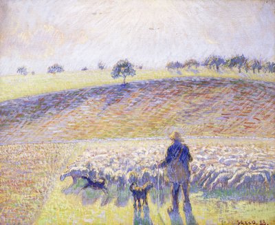 Hyrde med får, 1888 af Camille Jacob Pissarro