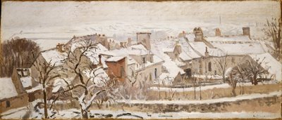 De fire årstider: Vinter, 1872 af Camille Jacob Pissarro