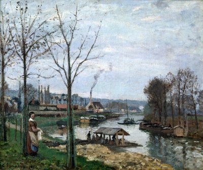 The Laundrette, Port Marly, 1872. af Camille Jacob Pissarro