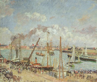 Havnen i Le Havre, eftermiddag, søn, 1903 af Camille Jacob Pissarro