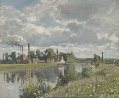 Floden Oise nær Pontoise, 1873 af Camille Jacob Pissarro