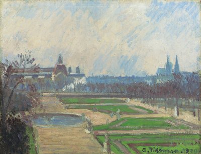 Tuilerierne og Louvre, 1900 af Camille Jacob Pissarro