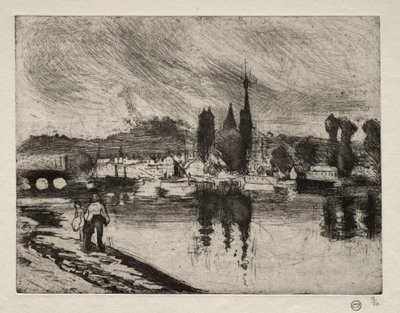 Udsigt over Rouen, 1884. af Camille Jacob Pissarro