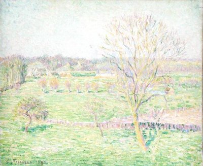 En mark med et valnøddetræ om foråret af Camille Jacob Pissarro
