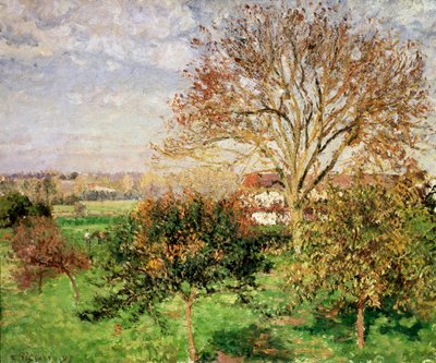 Efterårsmorgen i Èragny, 1897 af Camille Jacob Pissarro