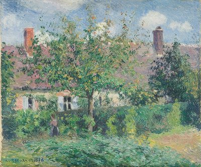 Bauernhaus i Éragny. 1884 af Camille Jacob Pissarro