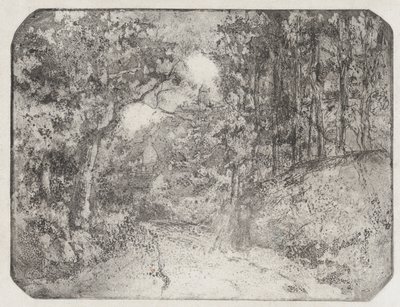 Sti under skoven i Pontoise, 1879. af Camille Pissarro