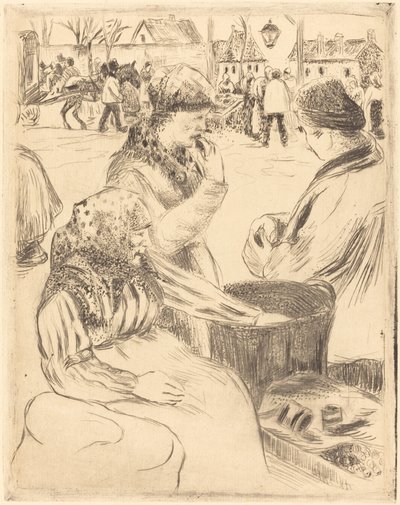Chestnut Vendors Chestnut Vendors, 1878. af Camille Pissarro