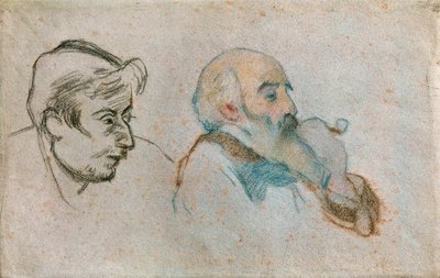 Dobbeltportrætter af Gauguin og Pissarro ... af Camille Pissarro