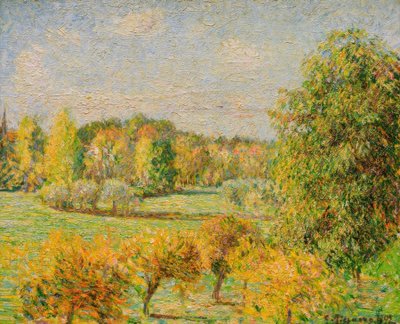 Efterårseffekt, valnød, Eragny af Camille Pissarro