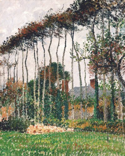Fransk: Les grands hêtres à Varengeville
Tysk: De store kobberbøge i Varengeville af Camille Pissarro