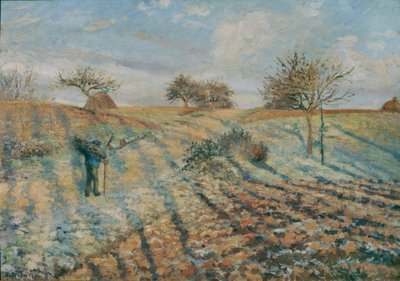 Gelee blanche (rimfrost) ... (olie på lærred) af Camille Pissarro