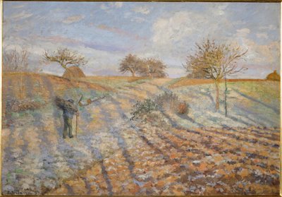 Gelee blanche (rimfrost) (olie på lærred) af Camille Pissarro