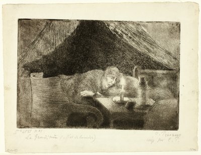 Bedstemor: Kunstnerens mor af Camille Pissarro