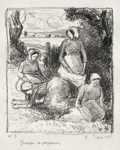 Gruppe af bønder af Camille Pissarro