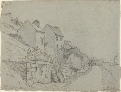 Huse ved en Vej af Camille Pissarro