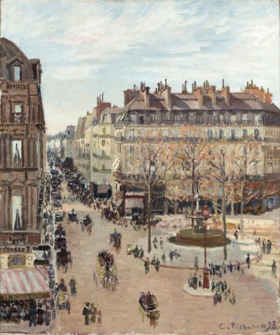 Rue Saint-Honoré af Camille Pissarro
