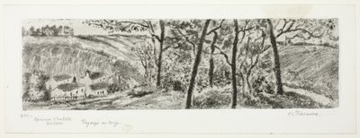 Landskab panorama af Camille Pissarro