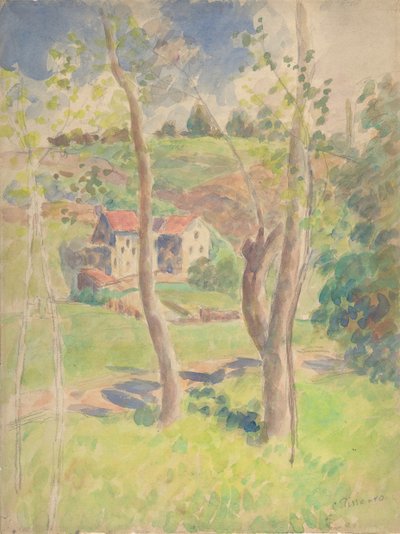 Landskab, anden halvdel af 1800-tallet. af Camille Pissarro
