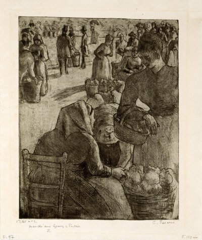 Grøntsagsvandring i Pontoise af Camille Pissarro