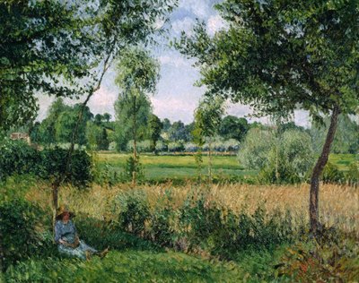 Effekt af morgensollys, Eragny af Camille Pissarro